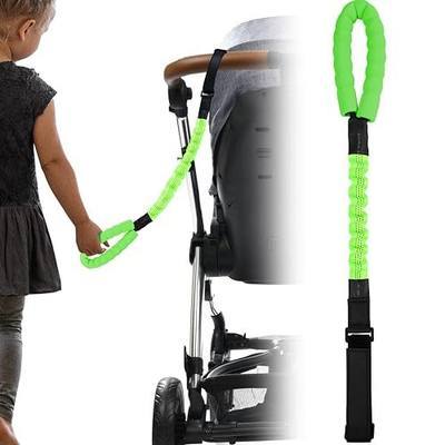 ONEDONE Stroller Handle for Toddler Travel 20" Stroller Strap for Kids to Hold Handle for Strollers, Wagons, Shopping Carts Soft Handle for Child Safety Keep Kids Close Green
