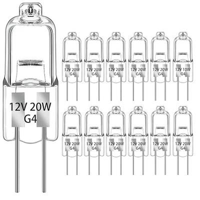 G4 12V 20W Bulb, Halogen Light Bulb 2 Pin,12pcs | Dimmable G4 Light Bulb Replacement forUnder Cabinet Puck Light,Chandeliers, Accent Lights, Track Lighting