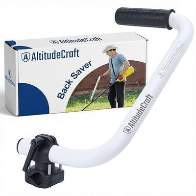 Patented Weed Eater Handle Extension, Ergonomic Back Saver String Trimmer Handle Grip, Aircraft-Grade Aluminum, Universal Fit Round & Square Shaft, Tall Person Friendly for Lawn Care