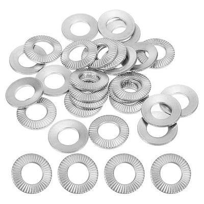 PATIKIL 304 Stainless Steel Flat Washers, 50 Pack M10x20mm Belleville Spring Disc Washer Conical Knurled Metric Gasket for Automotive Industrial Construction