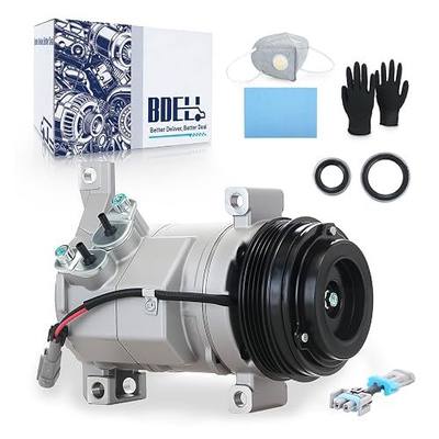 BDELI AC Compressor Fit for 00-13 Chevy Silverado Suburban 1500 2500 Tahoe | Air Conditioner Compressor GMC Yukon XL 1500 2500, GMC Sierra 1500, Cadillac Escalade EXT, Pre-filled Oil, 4 Groove Pulley