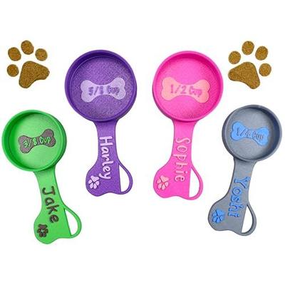 Personalized Dog Food Scoop Custom Scooper Pet Kibble Scoop Food Dispenser Dog Measuring Cup Custom Pet Accessories Gift Idea for Dog Lover (2oz - 1/4cup)