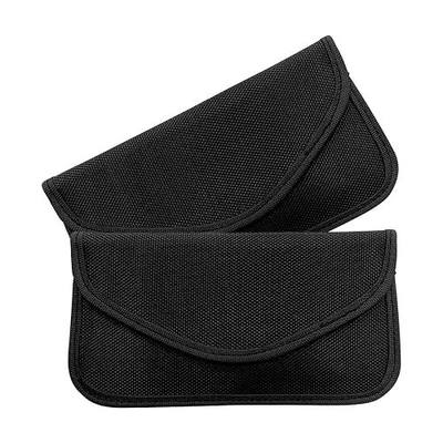 KITUREK 2PCS Faraday Signal Blocking Bag, Key Fob Protector, RFID Faraday Pouch Cage Box Wallet Case for Cell Phone Privacy Protection, Anti-Hacking RFID Card Protector Signal Shielding (Black)