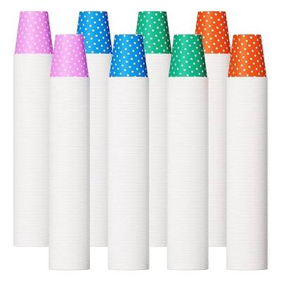 1000 Pack 5oz Paper Cups, Multicolor Paper Disposable Cups, Small Mouthwash Cups, Cold Beverage Drinking Cup for Party, Travel and Event (Dots)