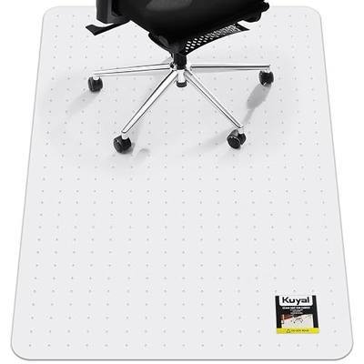 Kuyal Office Chair Mat for Carpet, Clear Heavy Duty Computer Chair Mat | 32‘’x48‘’, Under Desk Protector Carpeted Floors Mat, Easy Chair Movement,Ship Flat