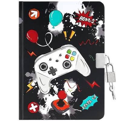 WERNNSAI Luminous Game Kids Diary for Boys, Secret Diary with Lock and Keys | Kids Journal Notebook Birthday Christmas Gift for 5 6 7 8-12 Year Old Boys, School A5 Lined Writing Drawing Notepad