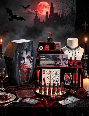 Beetles Halloween Box Vampiric Feast, Gel Nail Polish Kit with UV Light | HEMA- and TPO-Free 8-Color Gel Polish Set with Nail Tips and Stickers for Halloween DIY Nail Art and Gifts for Women