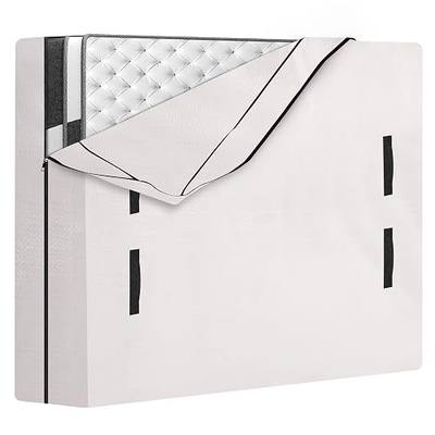 HOMESURE Mattress Bags for Moving and Storage with 8 Handles - Mattress Cover for Moving - Heavy Duty, Strong Zipper Closure, Moving Supplies & Moving Bag - Semi-Transparent, Queen