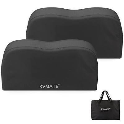 RVMATE RV Tire Covers, Dual Axle Wheel Cover 2 Pack, Fits 24"-27" Dia. Tire | 600D Oxford, Black, Waterproof Anti-UV Dual Tire Covers, RV Accessories for RV/Truck/Trailer