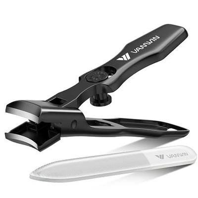 German Nail Clippers for Men Thick Nails, VANWIN Toenail Clippers for Seniors Large Wide Jaw Opening, Heavy Duty No Splash Fingernail Clipper with Safety Lock Nail Clippers with Catcher for Women
