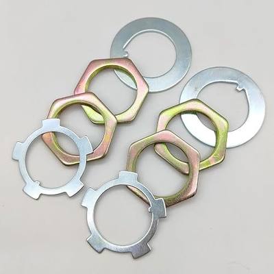 2X Front Axle Hub Spindle Lock Nut Washer Kit 43521-60011 for Toyota 4Runner 2.4L 3.0L 1984-1995