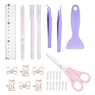 Arvakr Scrapbooking Tools, Scrapbook Supplies with Sticker Tweezers, Glue Pen for Crafting, Card Making, Sticker Cutter, Paper Craft