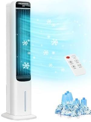 MEPTY Evaporative Air Cooler, Cooling Fans that Blow Cold Air with 84°Oscillation,12H Timer, 3speeds&Modes, Portable Air Cooler Fan with Remote Control, Bladeless Tower Fan for Bedroom,41 Inch