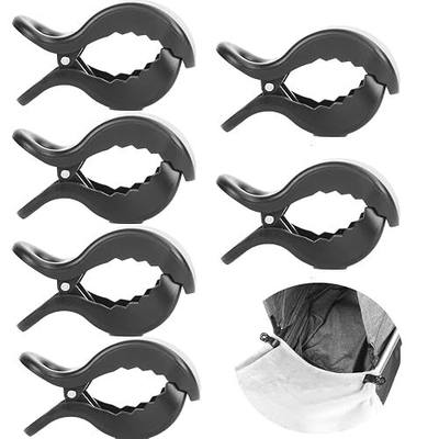 6pcs Stroller Clips Pegs to Hook Muslin and Toys Seat Cover, Blanket Clips, Car Seat Cover Clip, Plastic Universal Clip, Nursing Cover, Pram Toy Holder, Blanket Clamp. ( Black)