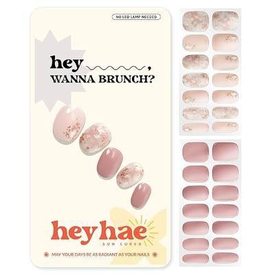 Heyhae Semi Cured Gel Nail Strips Salon Quality - Hey, Wanna Brunch?