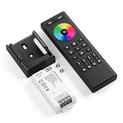 COB RGB RF 2.4GHz Wireless Remote RC03RFB & C03RF Tuya LED Controller | 4 Zones Group Control, PWM RGB (+ R G B) 4pin COB LED Strip Controller kit,DC5V DC12V DC24V Max 12A