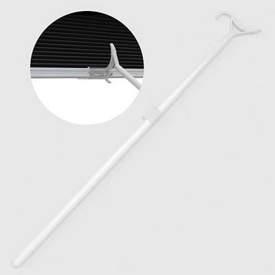 MYshade Draw Rod for Cordless Window Shades and Blinds,Roller Shades, Zebra Shades, Cellular Shades, Aluminum Rod, Easy to Pull The Shade Up and Down, 1Pack, White.