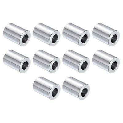uxcell 10pcs Stainless Steel Spacer 3/8" Bore x 3/4" OD x 1" Length Screw Standoff Bushing Plain Finish Round Metal Spacer for 3/8 Screws Bolts and Rods