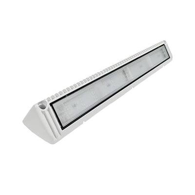 RV LED Exterior Lights, 18 Inch Boat Marine Trailer Utility Porch Awning Lighting Fixture, 12V/24V DC 6000K Cool-White Flood Beam, White Finish, 1 Pack