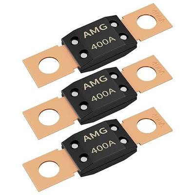 Joinfworld 400A MEGA Fuse, High Current Bolt Mount Automotive 400 Amp MEGA/AMG Fuse for Cars, Trucks, Construction Vehicles, Buses, Boats - 3Pcs