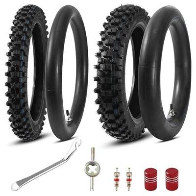 KAMIER 80/100-12 3.00-12 Rear 60/100-14 2.50-14 Front Tire and Inner Tube for KLX110 KX60 KX65 PW80 TTR90 TTR110 CRF70 XR70 Suzuki RM60 JR80 DS80 DRZ110 Apollo RFZ SSR TaoTao 110cc 125cc Pit Dirt Bike