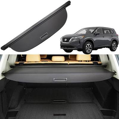 Cargo Cover for Nissan Rogue 2021 2022 2023 2024-2026 Accessories Rear Trunk Cover Rear Trunk Security Cover Shielding Shade, Black, Not for Rogue Sport
