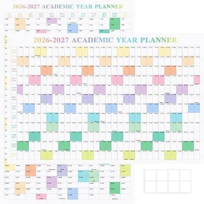 24" x 36" Exellewis 2026-2027 Academic Wall Calendar 12 Months | July 2026 to June 2027, Folded Large Yearly Planner, 2-Sided Reversible Horizontal/Vertical School Office Business Year