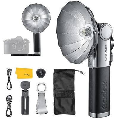 GODOX Lux Master Retro Camera Flash, 2.4G HSS TTL Vintage Flash, Touchscreen Control, S1/S2 Optical Control, Built-in Battery, Type-C Charging, Compatible for Canon Nikon Sony Olympus Fuji Camera