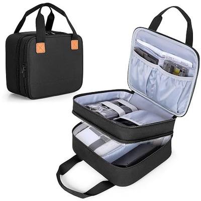 LUXJA Photo Printer Case Compatible with Canon SELPHY CP1500/CP1300/CP1200 | Photo Printer Bag with Accessory Storage Pockets and Adjustable Fixing Strap, Double Layer for Home and Travel, Black