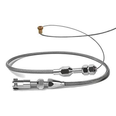 Hadwoer 36" Braided Throttle Cable Kit Compatible with 97-07 Chevy/Chevrolet LS Engine 4.8L 5.3L 5.7L 6.0L, 36in Universal Throttle and Idle Cables Repair Kit