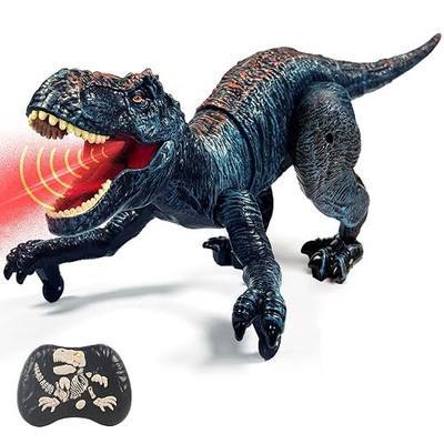 Sunrad Remote Control Dinosaur Toys for Kids 3-5 4-7 8-12 Year Old, Electronic RC Robot Dinosaur with Spray & Light & Roar, Realistic Walking T-Rex Toys Birthday Gifts for Boys Girls