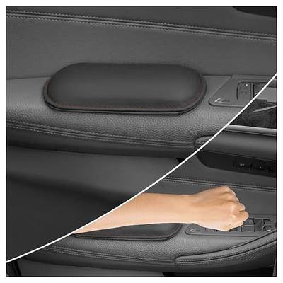 Stacool 2PCS Car Door Armrest Pads,Soft Leather+Memory Foam Car Knee Pads for Arm Support&Protect Elbow and Knee,Universal Car Elbow Pads Car Accessories Interior for Most Vehicles (Black)