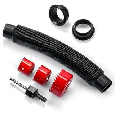 Rain Barrel Hose Connector Kit Link 2 Water Barrels, Stretches from 9.5-31" | to Store More Rain Water for Home Garden Outdoor Chores, With Hole Saw and Gaskets