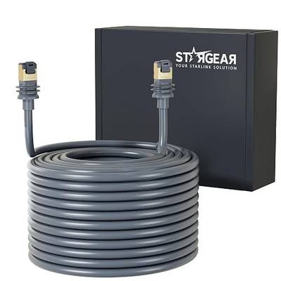 Starlink Cable Gen 3 15M/49FT, Starlink Gen 3 Cable for Starlink Standard 4/4X/V3/REV 4/MINI, Extension Replacement Starlink Ethernet Cable Satellite Internet Kit Waterproof Outdoor