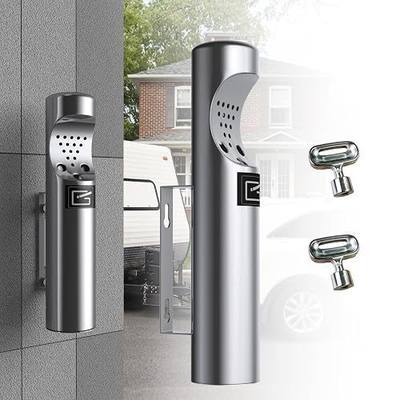 Wall Mounted Cigarette Butt Receptacle Disposal Outdoor, Outside Ashtrays for Cigarettes, Commercial Smokers Outpost for Ash Removal, Keep Your Area Tidy! -Stainless Steel