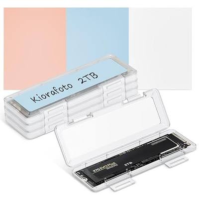 4 Pack Clear Plastic M.2 2280 2260 2242 2230 SSD Case, Portable M.2 NVMe 2280 SSD Holder Protective Box Storage with Label, Individual M.2 Drive Storage Case Anti-Static & Shockproof