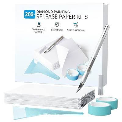 ARTDOT 200-Piece Double-Sided Non-Stick Release Paper for Diamond Art Kits for Adults, 15x10 cm Thickened Cover Replacement Sheets as Diamond Painting Accessories and Tools