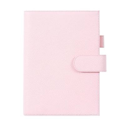 Moterm Leather A5 Notebook Cover for Hobonichi Cousin, Stalogy & Midori MD | Original Collection (A5+), Pebbled-Quartz, with Built-in Pen Loop, Card Slots and Back Pocket