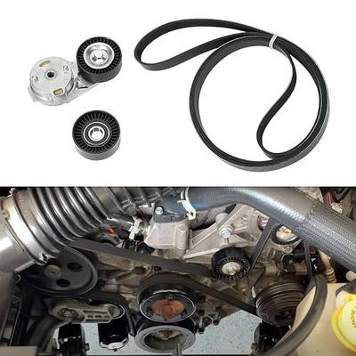 Engine Serpentine Belt Tensioner Idler Pulley Drive Kit Compatible with Jeep Wrangler 3.8L V6, 2007-2011#Replace 38018 39269 6PK2285 with One Year Quality Assurance