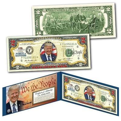 Merrick Mint Donald Trump President Declaration of Independence $2 U.S. Bill Genuine Currency