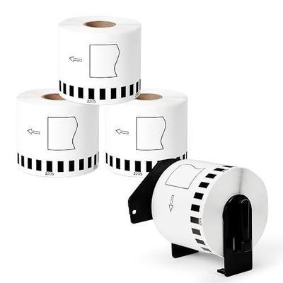 Replacement for Brother DK-2205 DK2205 62mm Continuous Paper Labels White | Compatible with Brother QL-800 QL-820NWB, QL-500 QL-700 Label Printers, 2-3/7" x 100'(62mm x 30.48m), 4 rolls+1 frame