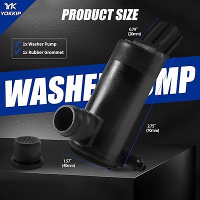 Premium Windshield Washer Pump Replacement for Expedition Limited 98-17, Explorer 98-10, 00-05 Excursion, Lincoln, Mercury -Replaces OEM: 6F9Z-17664-A, F75Z-17664-BA