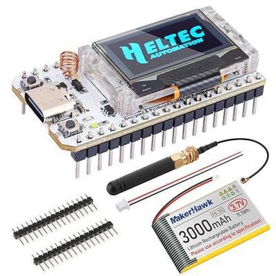 ESP32 LoRa V3 Module Board with 3000mAh Battery Set - with 863-928MHz Antenna and SX1262 LoRa V3 Devices for Meshtastic Arduino LoRawan IOT