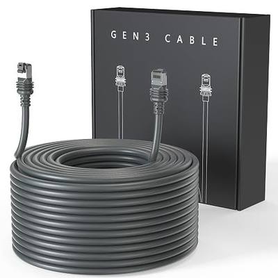 LUCMO 100FT/ 30M Cable for Starlink Standard 4/ 4X/ Gen 3/ V4/ V5 | Replacement Extension Ethernet Cable Cord Waterproof Satellite (100FT), Grey