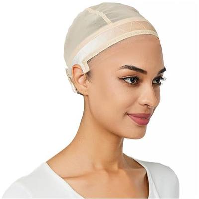 Wig Cap for Women,Wig Grip Cap for Keeping Wigs in Place,Non Slip Caps with Velvet Grip Band Make Your Wigs Be Glueless(Nude,M)