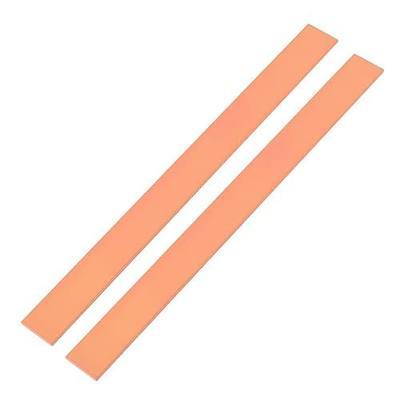 2Pcs 1/8" x 1" x 12" C110 Copper Flat Bar 12" Long, 3 x 25 x 305mm 99.98% Pure Copper Bus Bars DIY Craft, Electrical Connectors for Electroplating (2PCS,3 * 25 * 305mm)