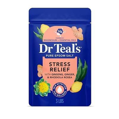 Dr Teal's Epsom Salt Magnesium Soak, Stress Relief with Essential Oils, 3 lbs