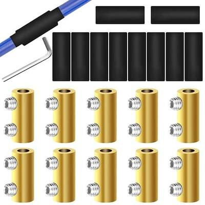 smseace 10Pcs 6 Gauge Wire Connectors with 10Pcs Heat Shrink Tubes,20Pcs Screws and Wrench 6 awg Splicing Quick Wiring Terminal 80 Amp Circuit Connecto
