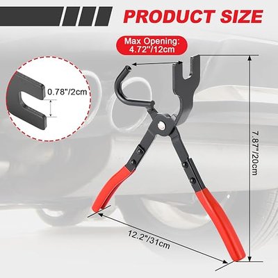 DASBET Exhaust Hanger Removal Tool, Exhaust Hanger and Rubber Bracket Separation Exhaust Pliers Compatible with All Exhaust Rubber Hangers Exhaust Hanger Brackets Rubber Hanger Support Removal Tool