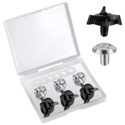 NQEUEPN 8pcs Motorcycle Helmet Screws, Helmet Visor Screws with 8pcs Rubber Washers Motorcycle Helmet Accessories (Black, Silver), Medium, 15005